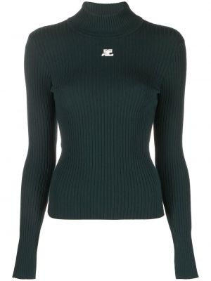 Дълъг пуловер Courreges зелено