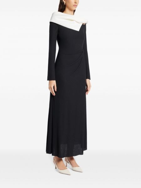 Asymetrické dlouhé šaty Chats By C.dam černé