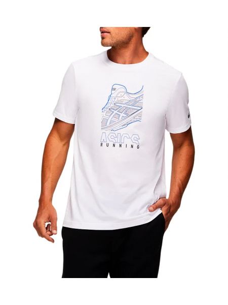 Μπλούζα για τρέξιμο Asics λευκό