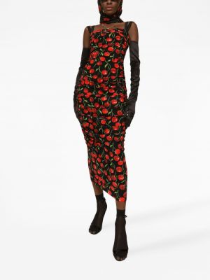 Sukienka midi z nadrukiem Dolce And Gabbana