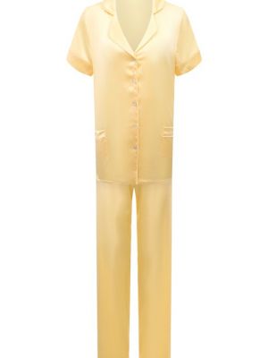 Шелковая пижама Primrose желтая