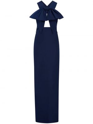 Коктейлна рокля с панделка без ръкави Rosie Assoulin синьо