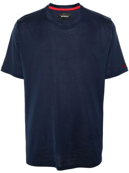 Kokvilnas t-krekls Kiton zils