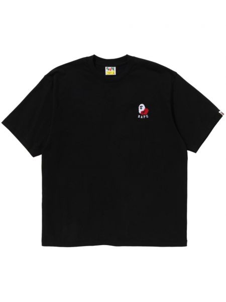 T-krekls ar izšuvumiem A Bathing Ape® melns
