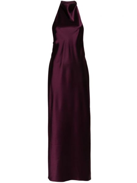 Сатенена вечерна рокля Ssheena виолетово
