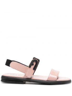 Kožené sandály Furla růžové