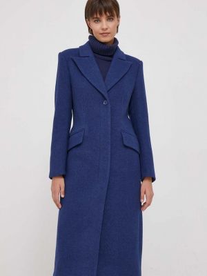 Płaszcz wełniany Sisley niebieski