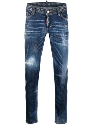 Slim fit skinny jeans mit spikes Dsquared2 blau