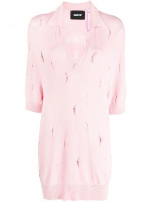 Oversized topp i stickad Barrow rosa