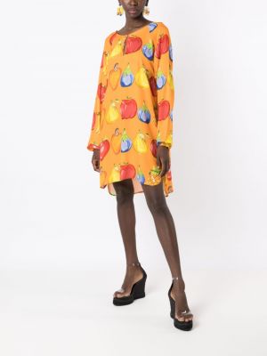 Mini šaty s potiskem Amir Slama oranžové