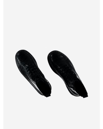 Členkové topánky so vzorom hadej kože Hailys čierna