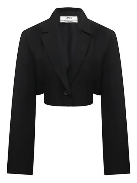 Шелковый шерстяной пиджак Lvir черный