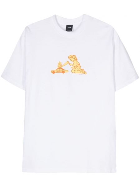 T-shirt aus baumwoll mit print Huf weiß
