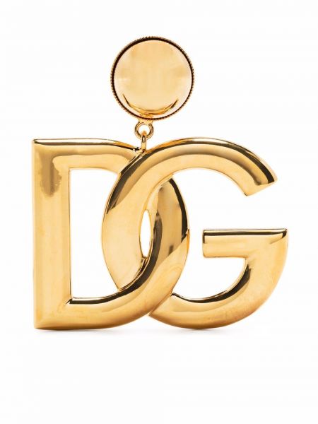Oversize обеци Dolce & Gabbana златисто