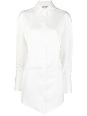 Klasické mini šaty s dlouhými rukávy The Attico - bílá