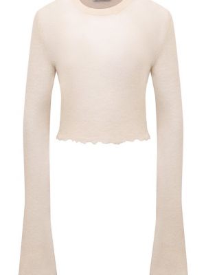 Белый шерстяной пуловер Haikure