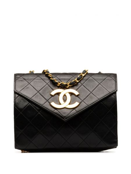 Prešívaná crossbody kabelka Chanel Pre-owned čierna