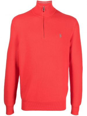 Pullover с цип Polo Ralph Lauren червено