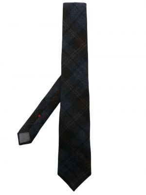 Kostkovaná kravata Brunello Cucinelli modrá