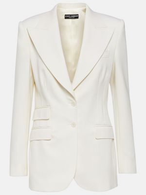 Шерстяной пиджак Dolce&gabbana белый