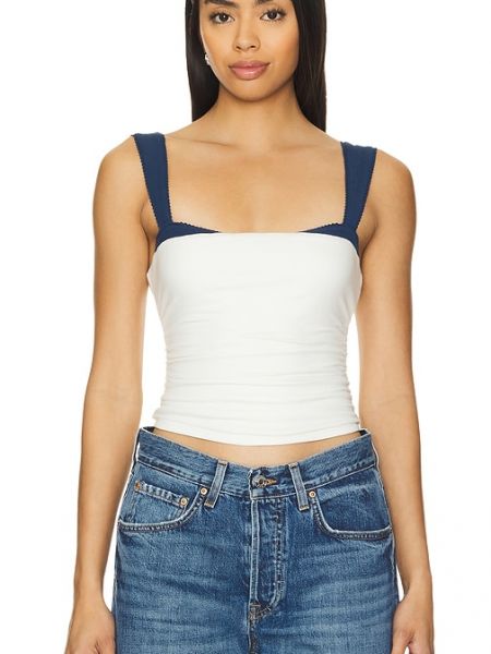 Crop top Free People bianco