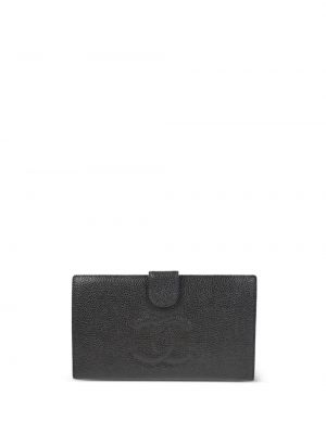 Kožená peňaženka Chanel Pre-owned čierna
