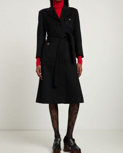 Manteau en laine Gucci noir