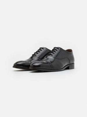 Кожаные туфли на шнуровке Zign черные