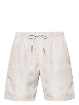 Shorts mit print Eleventy beige