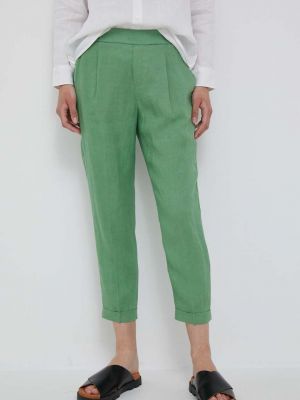 Pantaloni cu talie înaltă de in United Colors Of Benetton - verde