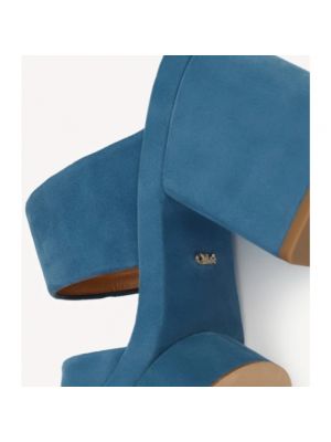 Sandali in pelle scamosciata Chloé blu