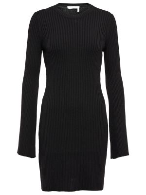 Vestido de lana de cachemir con estampado de cachemira Chloé negro