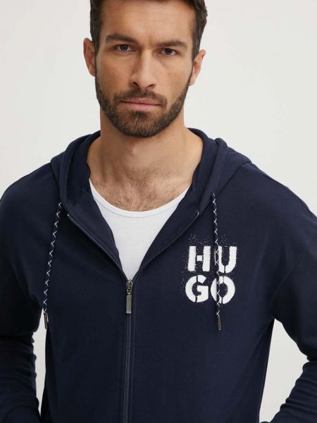 Bluza z kapturem z nadrukiem Hugo