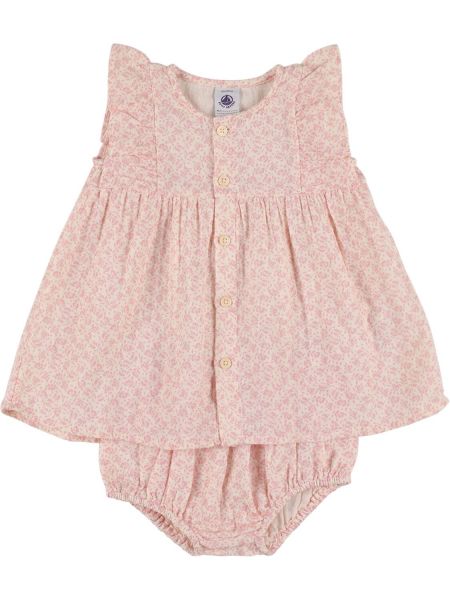 Bomuld kjole for piger Petit Bateau pink