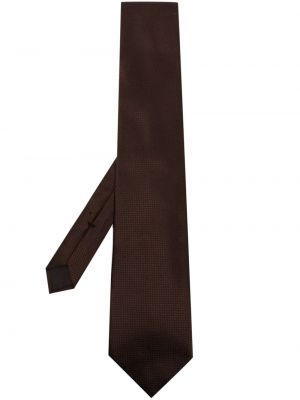 Cravată de mătase din jacard Tom Ford maro