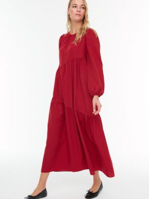 Dlouhé šaty Trendyol červené