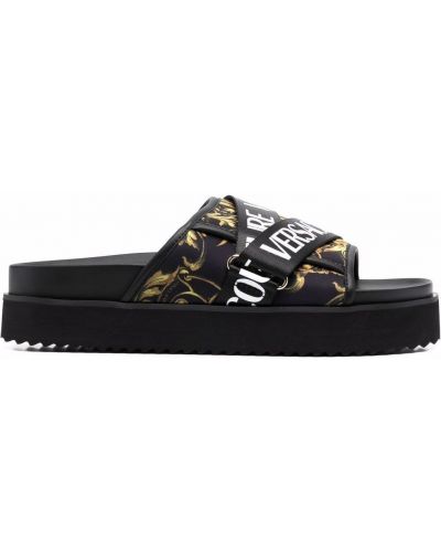 Trykt flip-flops Versace Jeans Couture svart