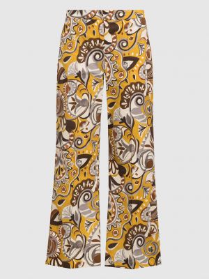 Жовті штани з принтом з абстрактним візерунком Max Mara