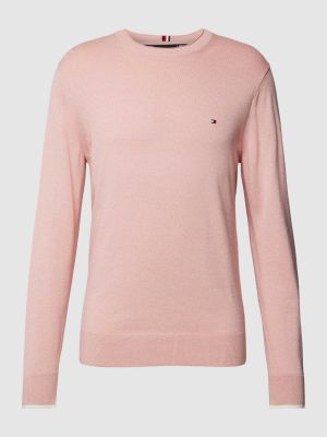 Dzianinowa bluza Tommy Hilfiger różowa