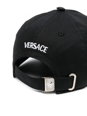 Siuvinėtas kepurė su snapeliu Versace juoda
