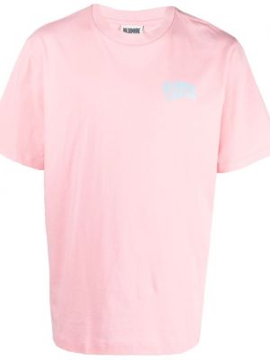 Bavlněné tričko Billionaire Boys Club růžové
