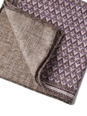 Cravate en soie à motif géométrique avec poches Brunello Cucinelli