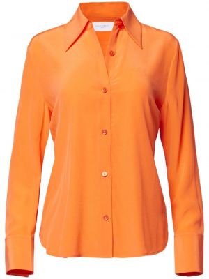 Hedvábná košile Equipment oranžová