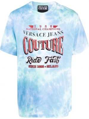 Tie-dye raštuotas marškinėliai Versace Jeans Couture