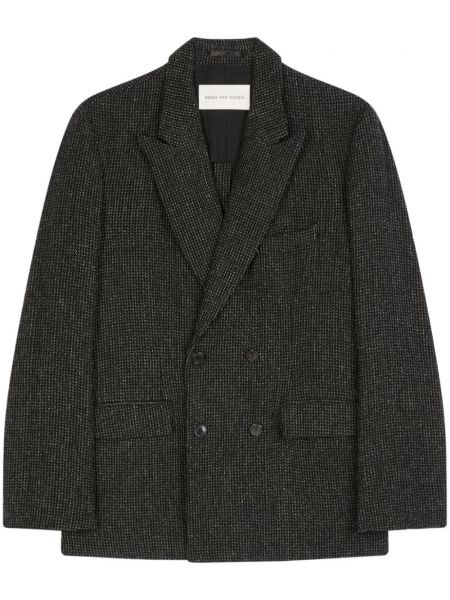 Dobbeltradet blazer Dries Van Noten sort