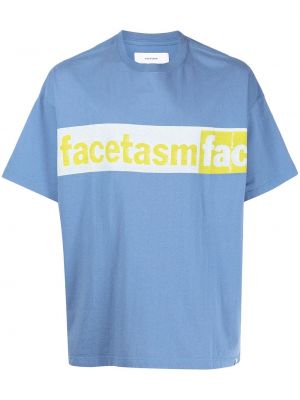 Футболка с логотипом Facetasm, синяя