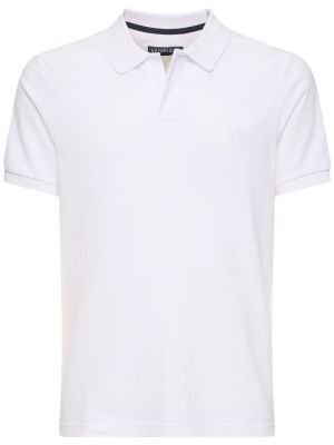 Памучна поло тениска бродирана Vilebrequin бяло