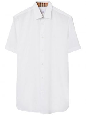 Памучна риза бродирана Burberry бяло
