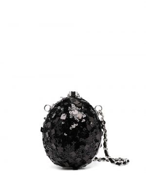 Pisemska torbica s cekini Ermanno Scervino črna