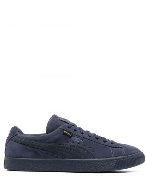 Semsket skinn sneakers Puma Suede blå